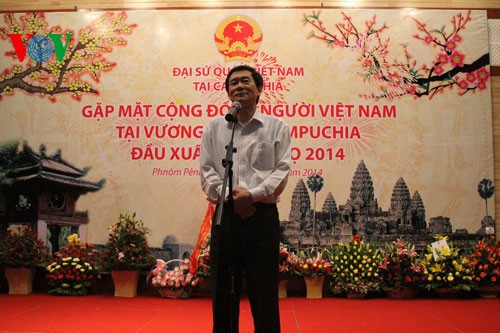 Kedutaan Besar Vietnam di Kamboja mengadakan pertemuan pada awal musim Semi Tahun Kuda - ảnh 1