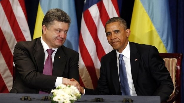 Presiden Amerika Serikat dan Presiden terpilih Ukraina melakukan pembicaraan di Polandia - ảnh 1