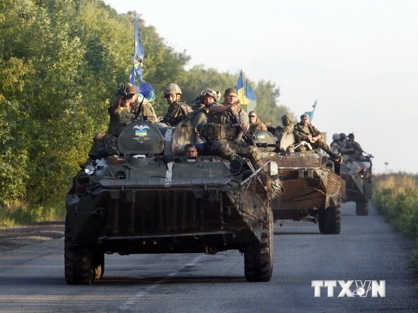 Pemimpin militer Rusia dan Ukraina melakukan konsultasi tentang situasi di Ukraina Timur - ảnh 1
