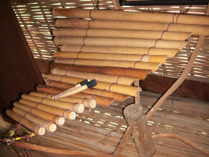 Beberapa instrumen musik tipikal dari orang etnis minoritas Bana - ảnh 2