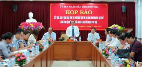 Jumpa pers tentang terus mengembangkan nilai budaya non-bendawi lagu rakyat Xoan Phu Tho - ảnh 1