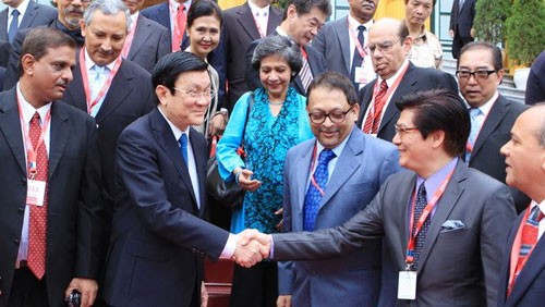 Staatspräsident Sang trifft Teilnehmer der AdAsia - ảnh 1