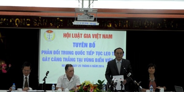 Juristenberband Vietnams protestiert gegen das Vorgehen Chinas  - ảnh 1