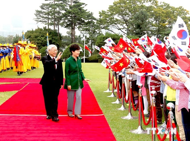 KPV-Generalsekretär Nguyen Phu Trong endet seinen Südkorea-Besuch  - ảnh 1