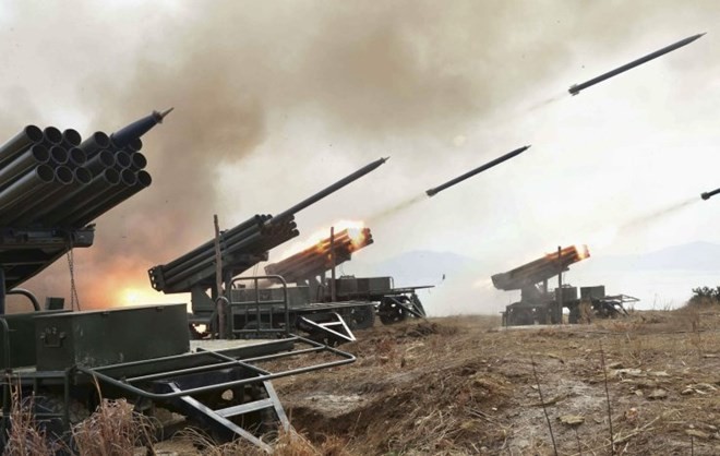 Nordkorea feuert zwei Tage in Folge Artilleriegeschosse ab - ảnh 1