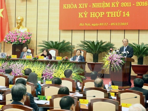 Der Parlamentspräsident nimmt an Sitzung des Volksrates der Hauptstadt teil - ảnh 1