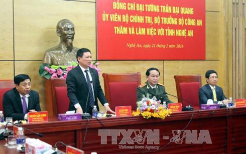 General Tran Dai Quang besucht Provinz Nghe An - ảnh 1