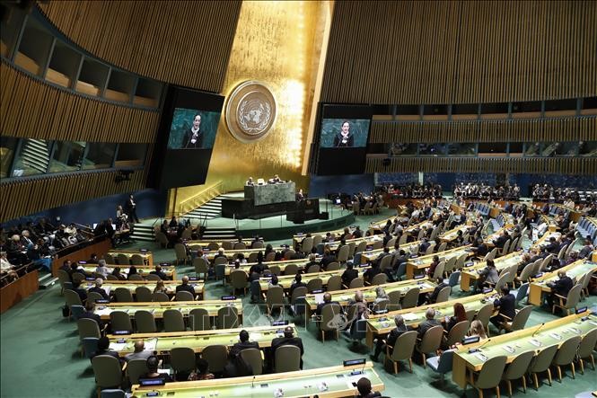 UN-Vollversammlung billigt Beschluss zur Förderung der Weltall-Agenda 2030 - ảnh 1