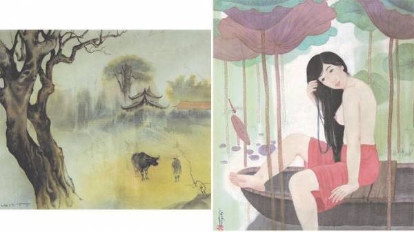 Seidenbilderausstellung von Malern aus Hanoi und Ho-Chi-Minh Stadt - ảnh 1