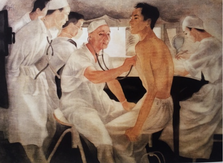 Kunstmuseum Vietnams präsentiert Werk zu Ehren der Ärzte bei der Epidemie-Bekämpfung - ảnh 1