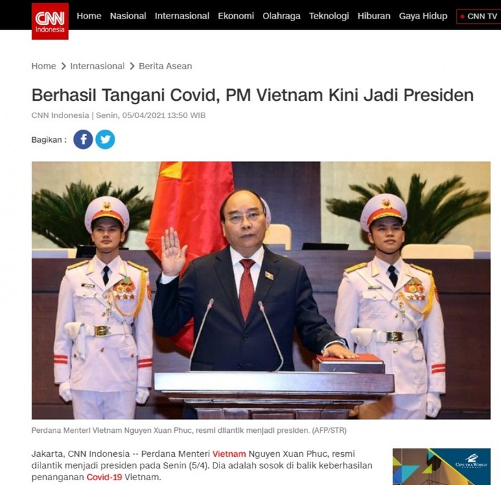 Indonesische Medienanstalten berichten über neue Spitzenpolitiker Vietnams - ảnh 1