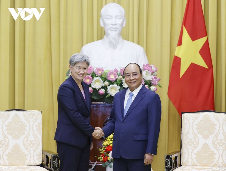 Staatspräsident Nguyen Xuan Phuc empfängt Australiens Außenministerin Penny Wong - ảnh 1