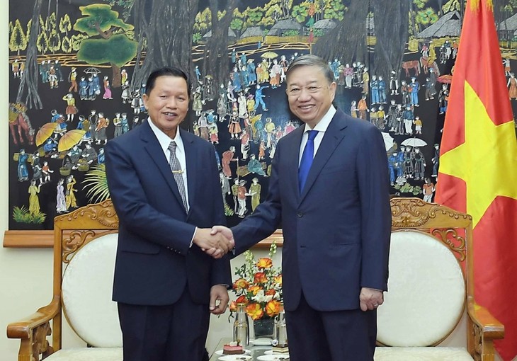 Polizeiminister To Lam trifft Vize-Polizeiminister Laos - ảnh 1