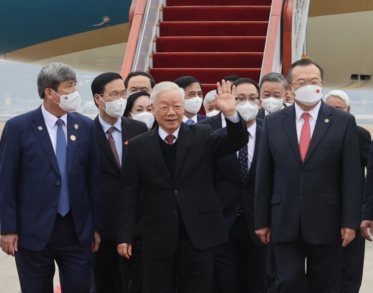 KPV-Generalsekretär Nguyen Phu Trong ist in Peking eingetroffen - ảnh 1