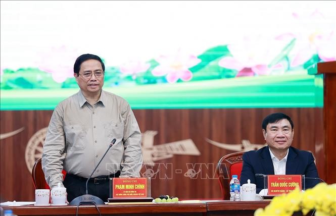 Premierminister Pham Minh Chinh tagt mit Leitung der Provinz Dien Bien - ảnh 1