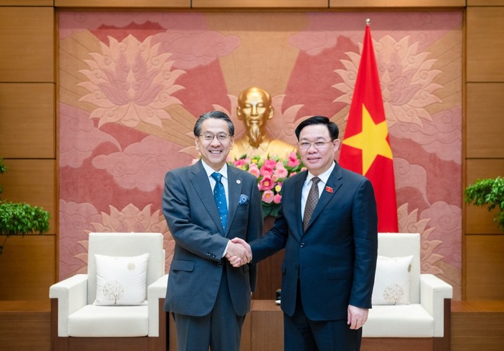 Parlamentspräsident Vuong Dinh Hue empfängt den Gouverneur der JBIC - ảnh 1