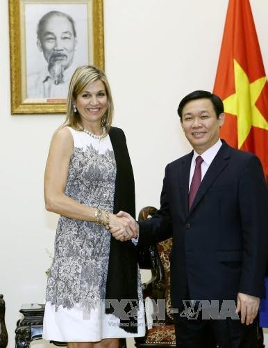 越南政府副总理王庭惠会见荷兰王后马克西玛 - ảnh 1