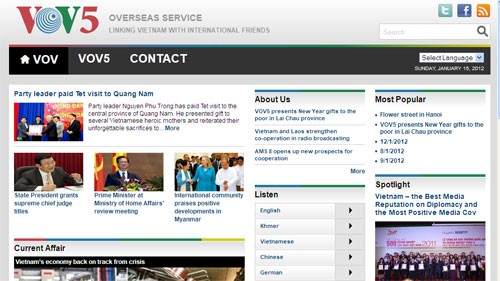 VOV Overseas Service's website launched - ảnh 1