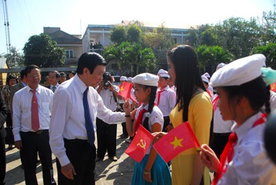 Staatspräsident Truong Tan Sang zu Gast in Quang Nam - ảnh 1