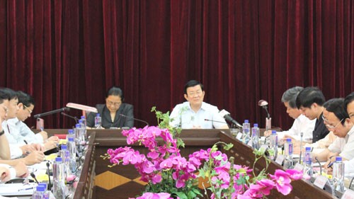 Staatspräsident Sang besucht Provinz Ninh Thuan - ảnh 1