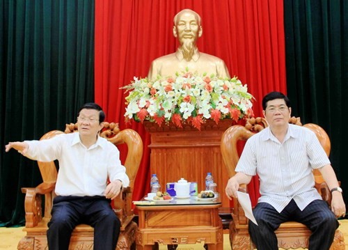Staatspräsident Truong Tan Sang tagt mit dem Verwaltungsstab für Südwesten - ảnh 1