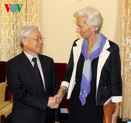 KPV-Generalsekretär Nguyen Phu Trong trifft IWF-Generaldirektorin - ảnh 1