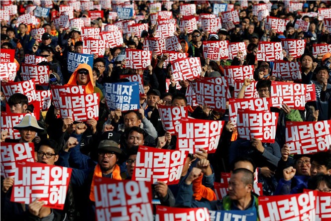 Südkoreas Regierung ruft Demonstranten zum Respekt der Gesetze auf - ảnh 1