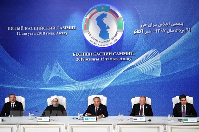 Fünf Staaten unterzeichnen Abkommen über Status des Kaspischen Meeres - ảnh 1