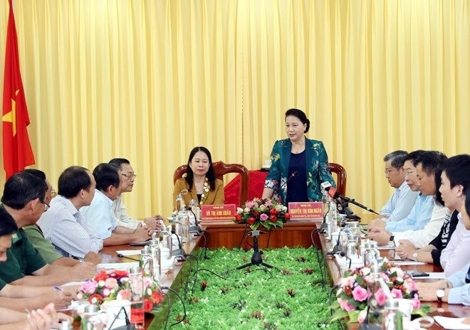 Parlamentspräsidentin Nguyen Thi Kim Ngan besucht Provinz An Giang - ảnh 1