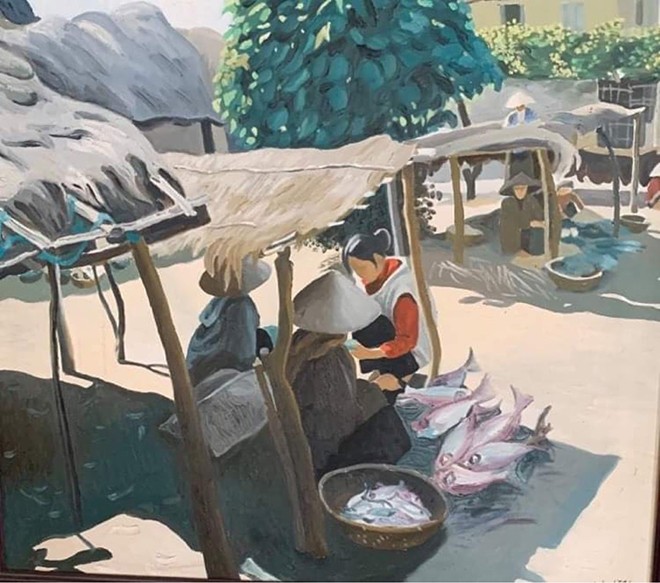 Ausstellung der Ölbilder des verstorbenen Malers Trinh Thai in Hanoi - ảnh 1