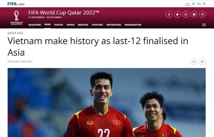 FIFA ist von der vietnamesischen Nationalmannschaft beeindruckt - ảnh 1