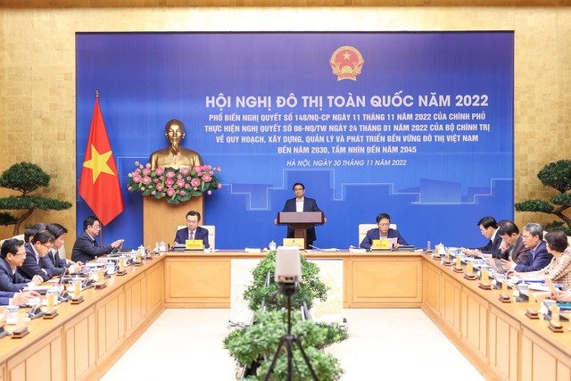 Premierminister Pham Minh Chinh: Stadtentwicklung ist gemeinsame Aufgabe aller Branchen - ảnh 1