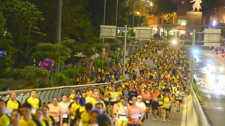 11.000 Sportler beteiligen sich am Marathon VP Bank Ho Chi Minh City Midnight - ảnh 1