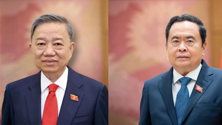 Glückwunschbriefe an Staatspräsident To Lam und Parlamentspräsident Tran Thanh Man - ảnh 1