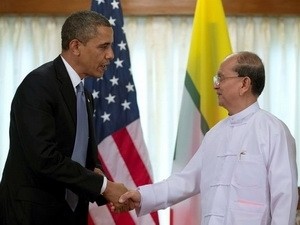 Presiden AS, Barack Obama melakukan pembicaraan dengan Presiden Myanmar, Thein Sein - ảnh 1