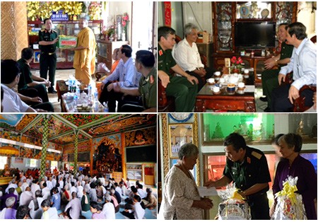 Badan Pengarahan Daerah Nam Bo Barat mengunjungi dan menghadiri upacara Sen Dolta di provinsi Vinh Long - ảnh 1