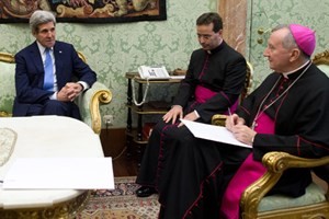 AS dan Vatikan sepakat mendorong proses perdamaian Timur Tengah - ảnh 1