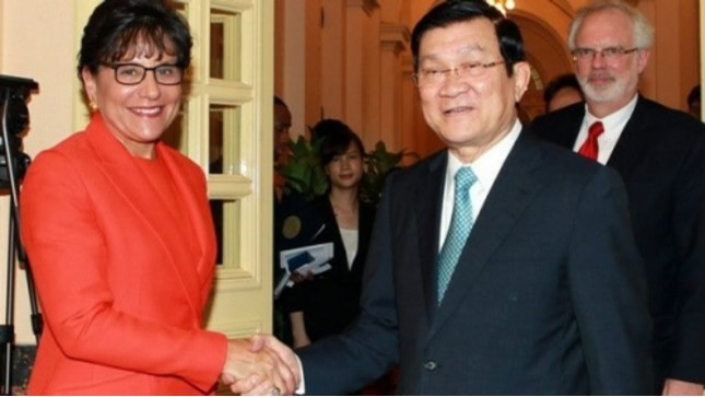 Presiden Truong Tan Sang menerima Menteri Perdagangan AS, Penny Pritzker dan Dewan Bisnis AS-ASEAN - ảnh 1