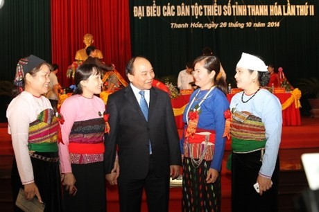 Deputi PM Vietnam, Nguyen Xuan Phuc menghadiri Kongres etnis-etnis minoritas provinsi Thanh Hoa - ảnh 1