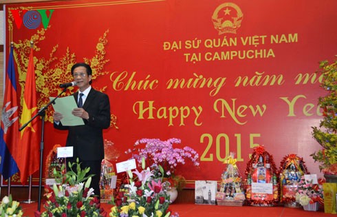 Komunitas orang Vietnam di beberapa negara di dunia mengadakan program menyambut Hari Raya Tet 2015 - ảnh 1