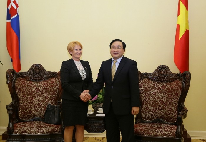 Deputi PM Vietnam, Hoang Trung Hai menerima delegasi Parlemen Slovakia - ảnh 1