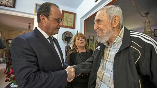 Presiden Francois Hollande mengakhiri secara baik kunjungan bersejarah di Kuba - ảnh 1