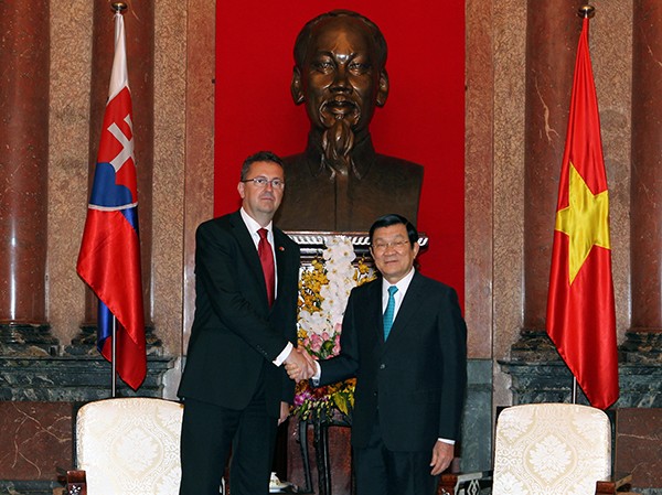 Presiden Vietnam, Truong Tan Sang menerima Menteri Pertahanan Slovakia - ảnh 1