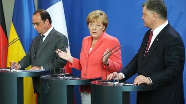 Pemimpin Jerman, Perancis dan Ukraina mengimbau pelaksanaan permufakatan Minsk - ảnh 1