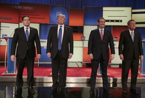 Para kandidat Partai Republik memasuki perdebatan ke-11 - ảnh 1