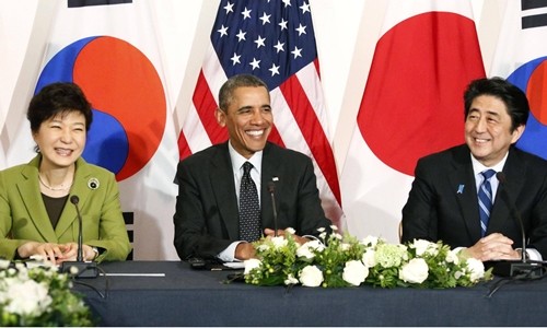 Pemimpin AS-Jepang-Republik Korea membahas masalah RDR Korea - ảnh 1