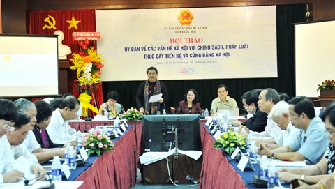 Komisi urusan masalah-masalah sosial MN Vietnam mengadakan lokakarya untuk mendorong kemajuan dan keadilan sosial - ảnh 1