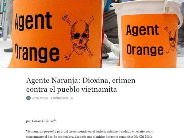 Koran Argentina memberitakan tentang akibat sengit dari agen oranye/dioxin di Vietnam - ảnh 1