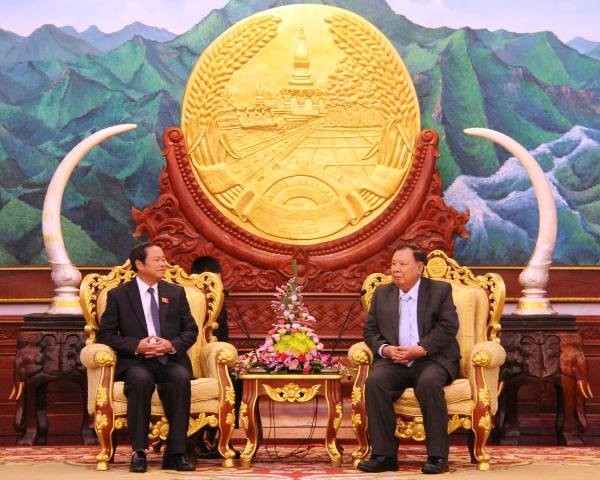 Sekjen, Presiden Laos menerima Wakil Ketua MN Vietnam - ảnh 1