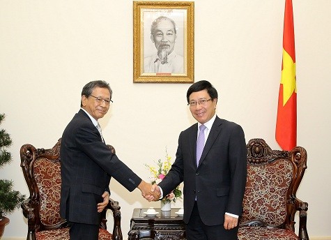 Deputi PM Vietnam, Pham Binh Minh menerima Dubes Jepang di Vietnam, Hiroshi Fukada - ảnh 1